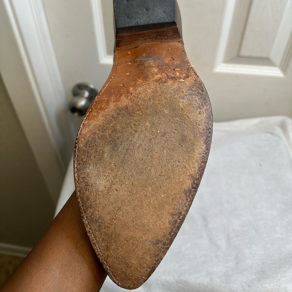 Vintage 1977 Stewart Boot Co. Handmade SOFT Leather Cowboy Boots Men's size 9 D - Picture 8 of 13